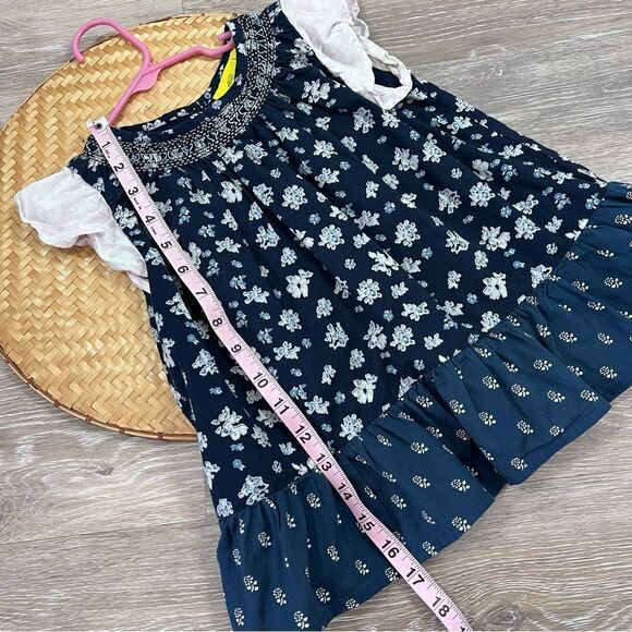 Roberta roller rabbit blue floral embroidered top - Picture 5 of 6